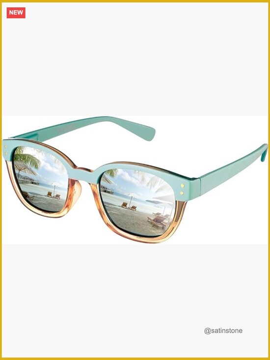 Women\'s Polarized Retro Square Frame Sunglasses UV400 Protection Flex Hinge main image 6